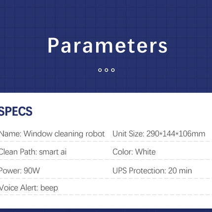 Robot window vacuum cleaner that cleans the remote-controlled electric glass cleaner