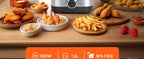 Aigostar Fries 30IZD 1.5L Friggitrice Compatta in Acciaio Inossidabile 1000W con Finestra di Visualizzazione e Controllo Temperatura