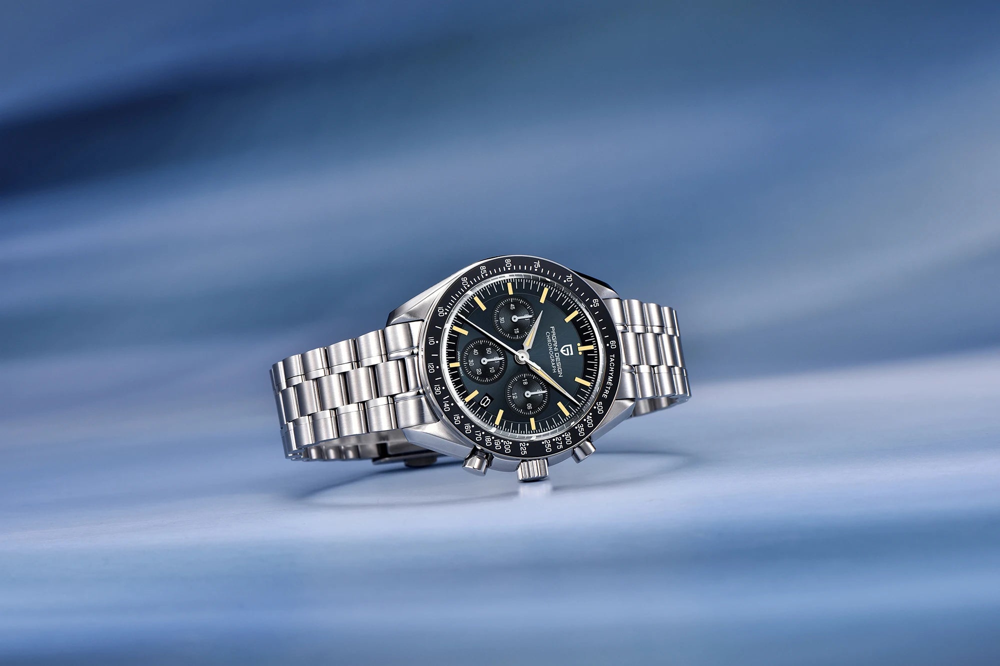 PAGANI DESIGN Orologio da Polso Uomo Quarzo Cronografo Luna Vetro Zaffiro Modello PD-1701-EU