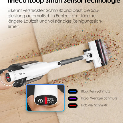 Tineco A30S, Cordless Vacuum Cleaner, 160W Suction, 60-Minute Runtime, 1L Dustbin, ZeroTangle Brush, PureCyclone Technology, LED Light