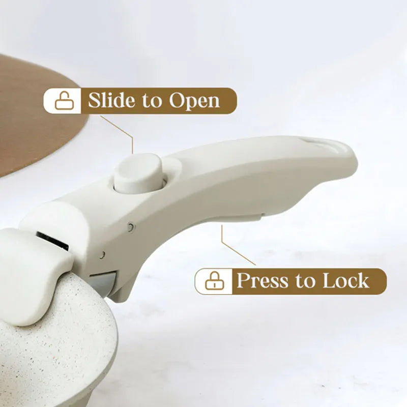 Set di padelle a induzione Padelle da 8" e 10" con manico staccabile Padelle in granito per cucinare set di pentole per frittata