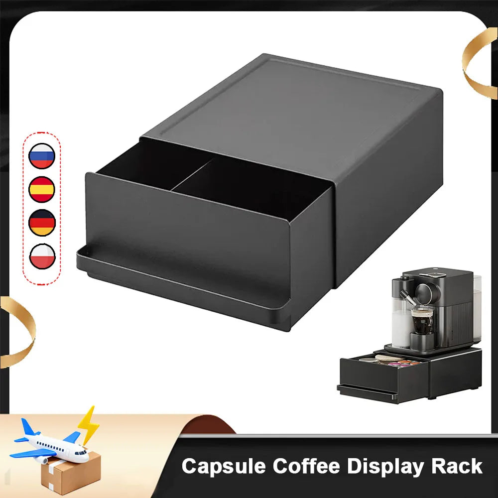 Kapselkaffee-Auslage-Aufbewahrungsbox Bar Ins Wind Tischplatte Teebeutel-Aufbewahrungsbox Schubladen-Aufbewahrungsregale Kaffeemaschinenbasis
