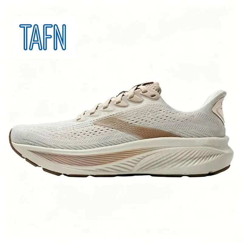 Professionelle Laufschuhe aus ultra-atmungsaktivem Jacquard-Gewebe, mit hochreaktiver Wellensohle für Marathontraining und intensive Langstreckenläufe.