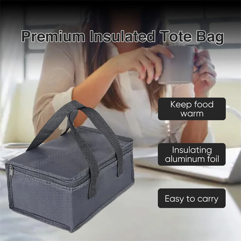 Elektrische, beheizte Lunchbox, tragbar, 65 W, abnehmbarer Edelstahl, 1,5 l, Wärmeschale für Auto/LKW/Büro, Mikrowelle