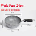 Durable Stein-Bratpfanne Wok Antihaft-Keramiktopf Induktionsfritteuse Steak Kochen Gasherd Pfanne Kochgeschirr Werkzeug für Küchenset