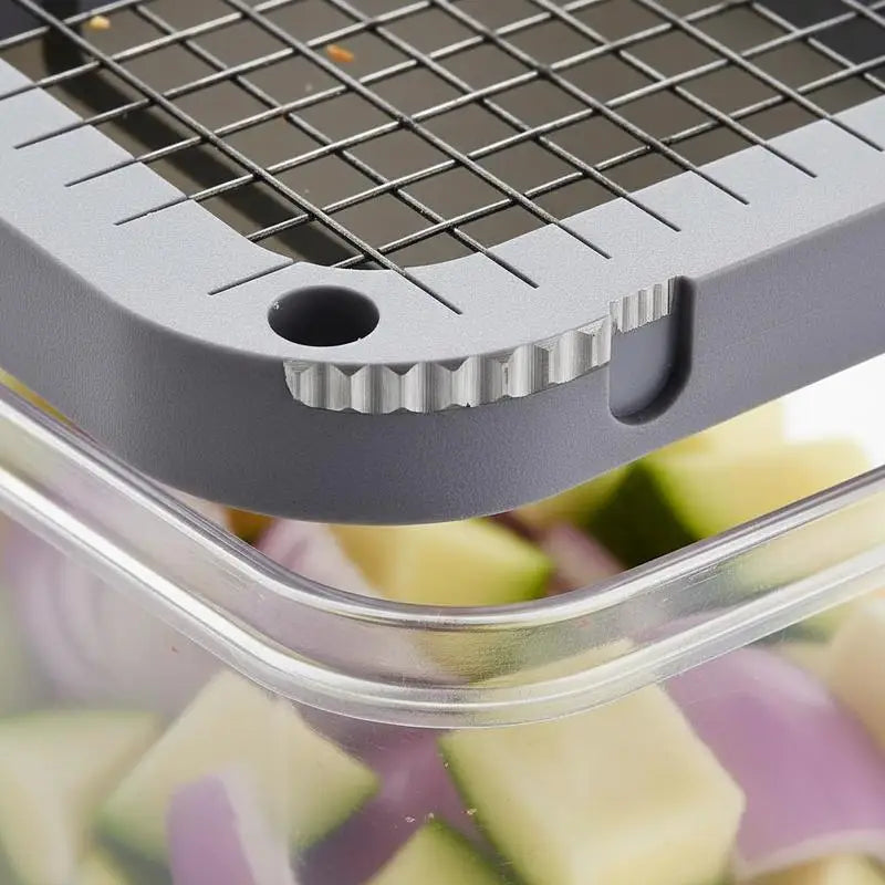 Gemüseschneider, Mandoline, All-in-One Gemüseschneider mit 8 Edelstahlklingen, Käsereibe, Zwiebel- und Kartoffelschneider mit Behälter, Küchenhelfer und Geräte zum Essen