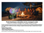 Mini ventilatore portatile con ricarica USB, ventilatore da tavolo, ventilatore portatile con luce ambientale integrata, tre livelli di velocità, per ufficio, viaggi, trucco, campeggio, pendolarismo all'aperto