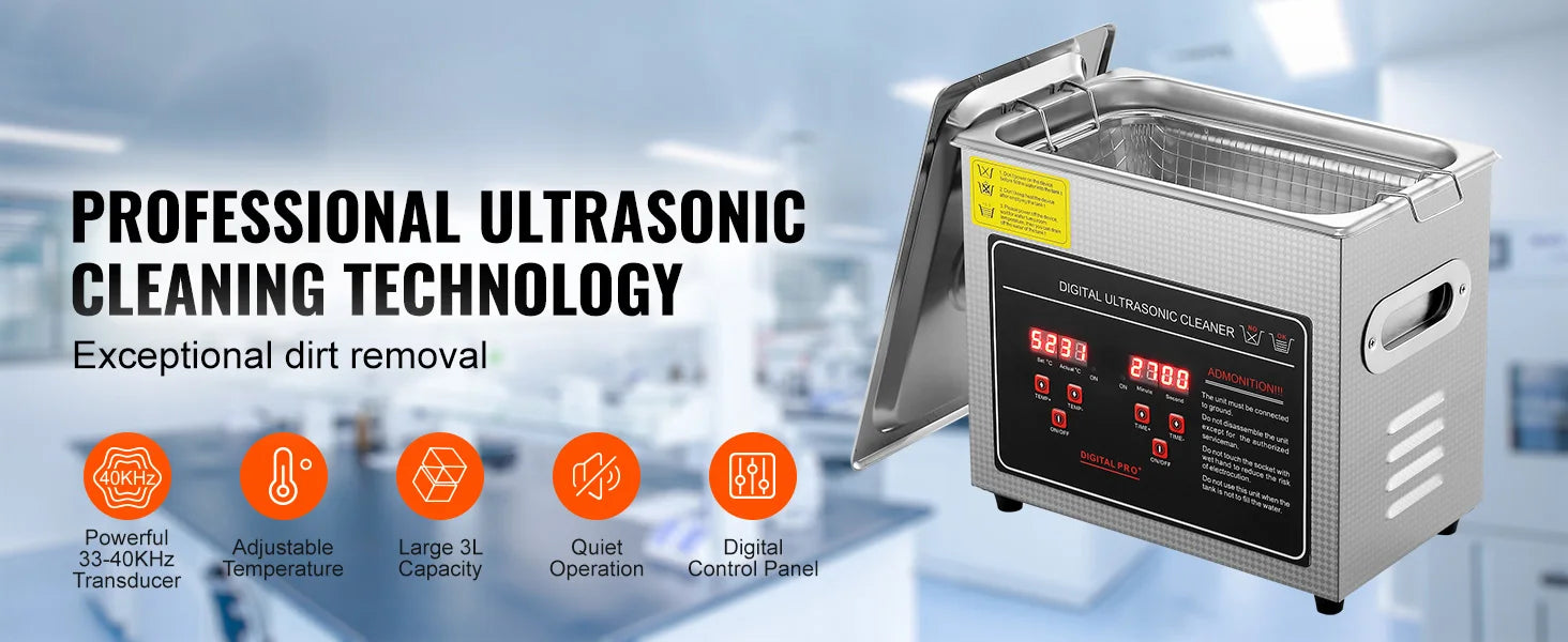 SucceBuy 2L 3L 6L 10L 22L 30L Ultraschallreiniger Edelstahl Tragbarer Reiniger Waschmaschine Ultraschall-Haushaltsgerät