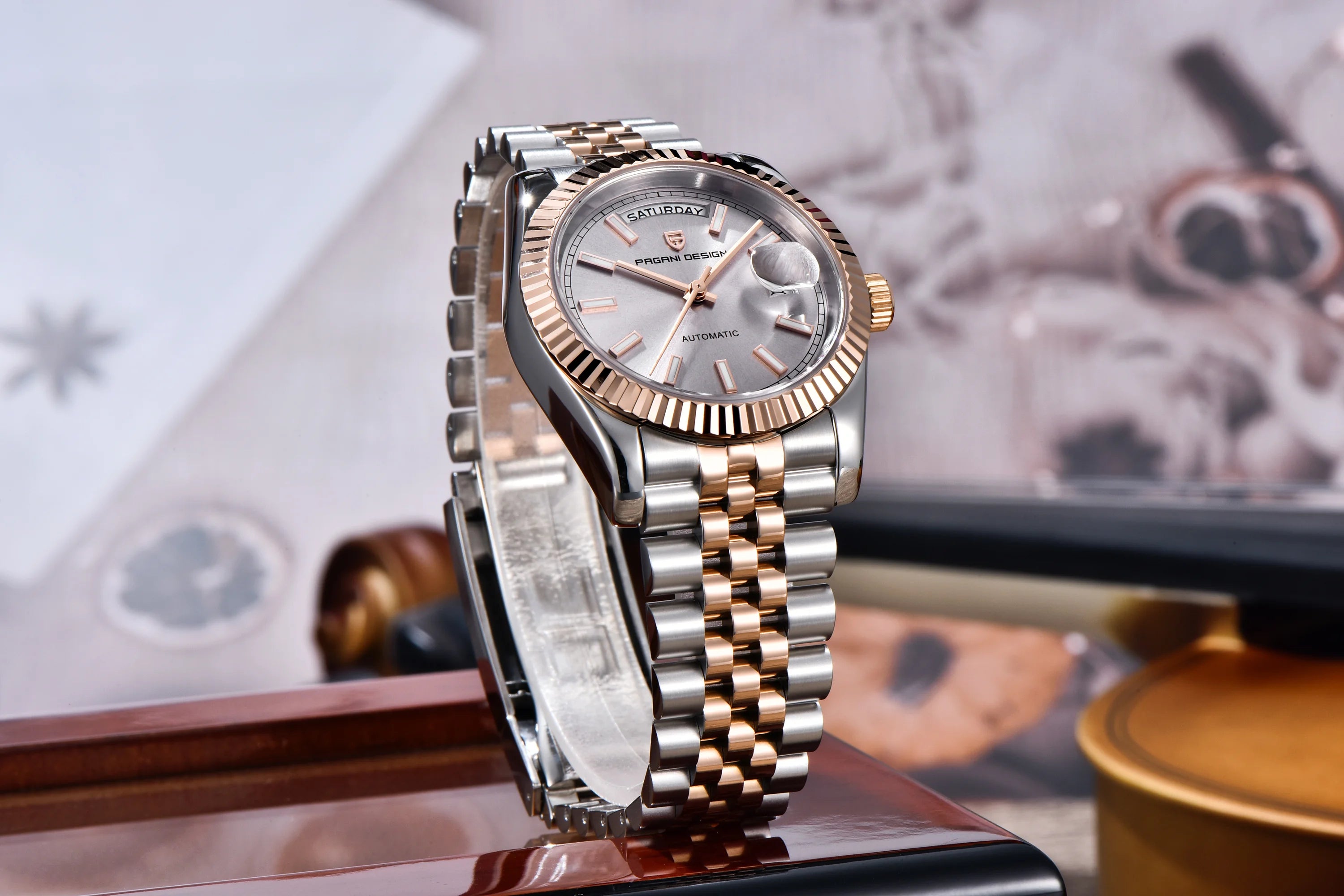 PAGANI DESIGN emailliertes Zifferblatt 2025 neue Herrenuhren DD36 Silber Gold automatische Luxus-Herrenuhr wasserdichte mechanische Armbanduhr