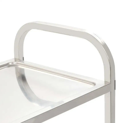 3-Tier Kitchen Cart, 96.5x55x90 cm, Stainless Steel Material, Solid and Stable Frame, Large Storage Capacity, Smooth-Rolling Wheels, Space-Saving, Easy to Assemble, for Home Use, Restaurants, Hotels