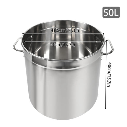 35/50/70 litri Pentola per Zuppa con Coperchio e Manici, Pentola Multifunzione in Acciaio Inossidabile per Contenere Oggetti Liquidi/Solidi