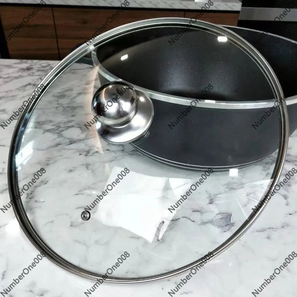 Set di pentole in alluminio e granito antiaderente da 32/36/40 cm, set di pentole da cucina di grandi dimensioni con coperchi, casseruola antiaderente per la casa