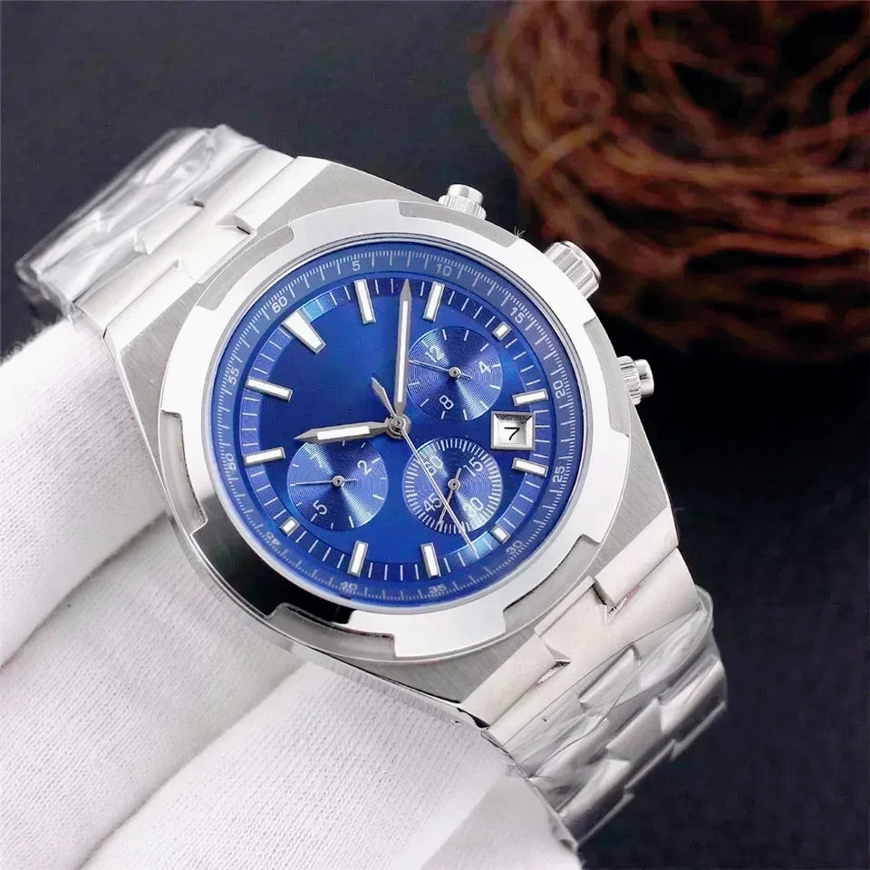 Herren-Automatik-Mechanikuhren im 40mm-Fliegerstil, trendy, hochwertiger Edelstahl 904L, Schwarz, Blau, Roségold