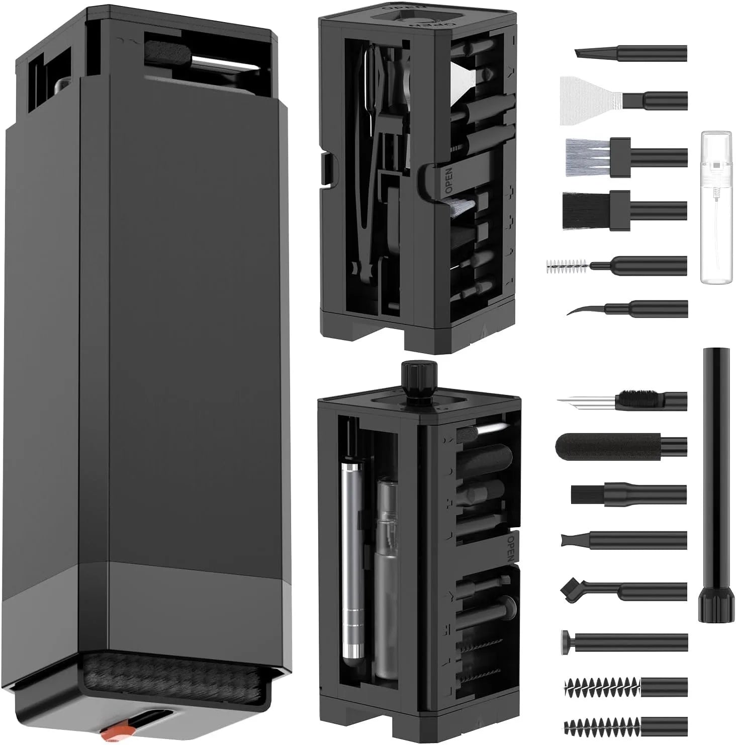 20/32 in 1 Multifunktionales Tiefenreinigungsset für iPhone-Anschlüsse, AirPods, Tastatur und Key-Cap-Entferner – Präzisionswerkzeuge