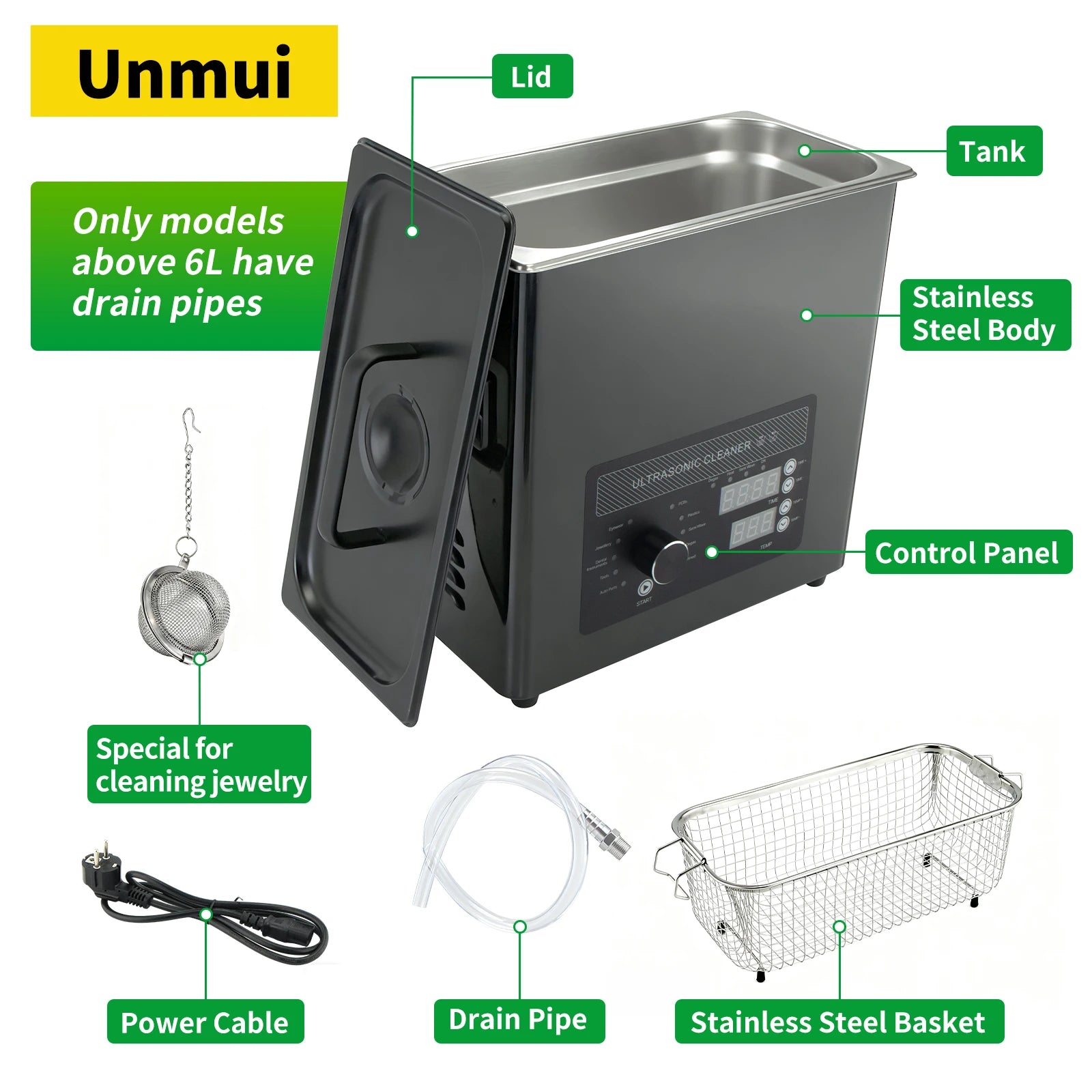 3L 6L 10L 30L Ultraschallreiniger Ultraschallknopf Beheizte Ultraschallwaschmaschine Ultraschallreinigungsbad für Zuhause und Gewerbe