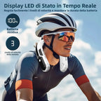 Ventilatore da Collo Ricaricabile 6000mAh, Silenzioso e Portatile, con Display Digitale, Raffreddatore d'Aria a Mani Libere per Lavoro all'Aperto e Campeggio