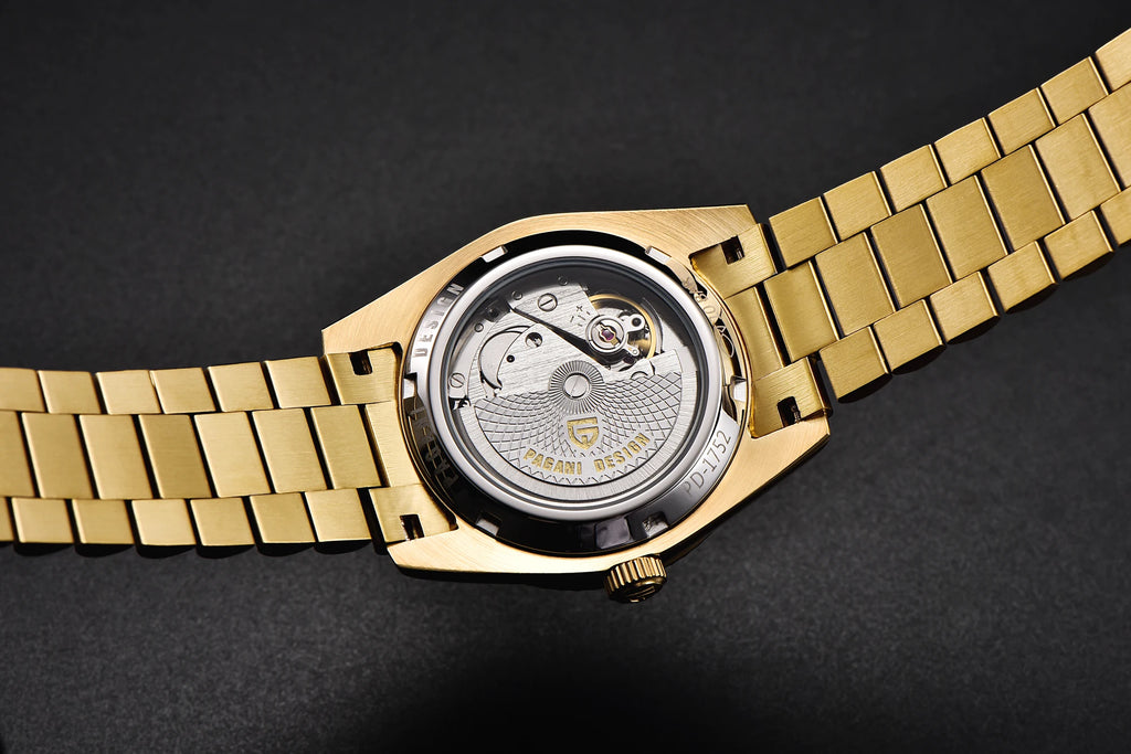 PAGANI DESIGN DD36 2026 Herrenuhren Neue Automatikuhr mit Datums- und Wochentagsanzeige, mechanische Herrenarmbanduhr mit AR-Saphirglas, Herrenuhr aus 316L-Edelstahl, ST16 Uhrwerk, qua