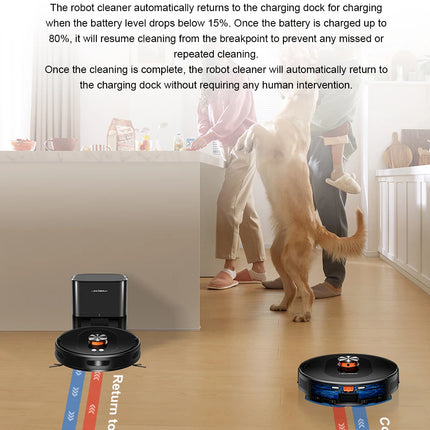 Liectroux T9 Robot Vacuum and Mop with LDS Navigation, 6500Pa Powerful Suction, Auto-Empty Station, Multi-Floor Mapping, Carpet Boost, Tangle-Free Brushes, 2.4/5GHz WiFi