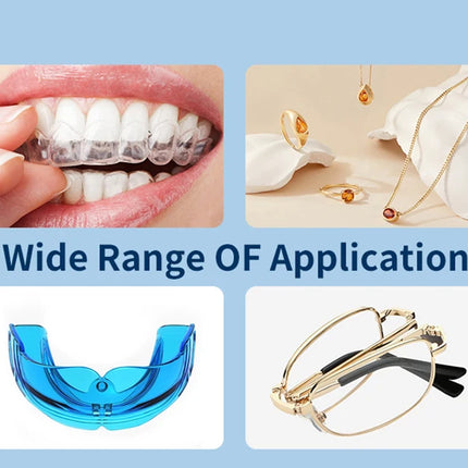 KUNPHY Ultrasonic Cleaner Jewelry Cleaning Kit UV Light Sterilization Sonic 48kHz for Watches Contact Lenses Glasses Dentures Teeth