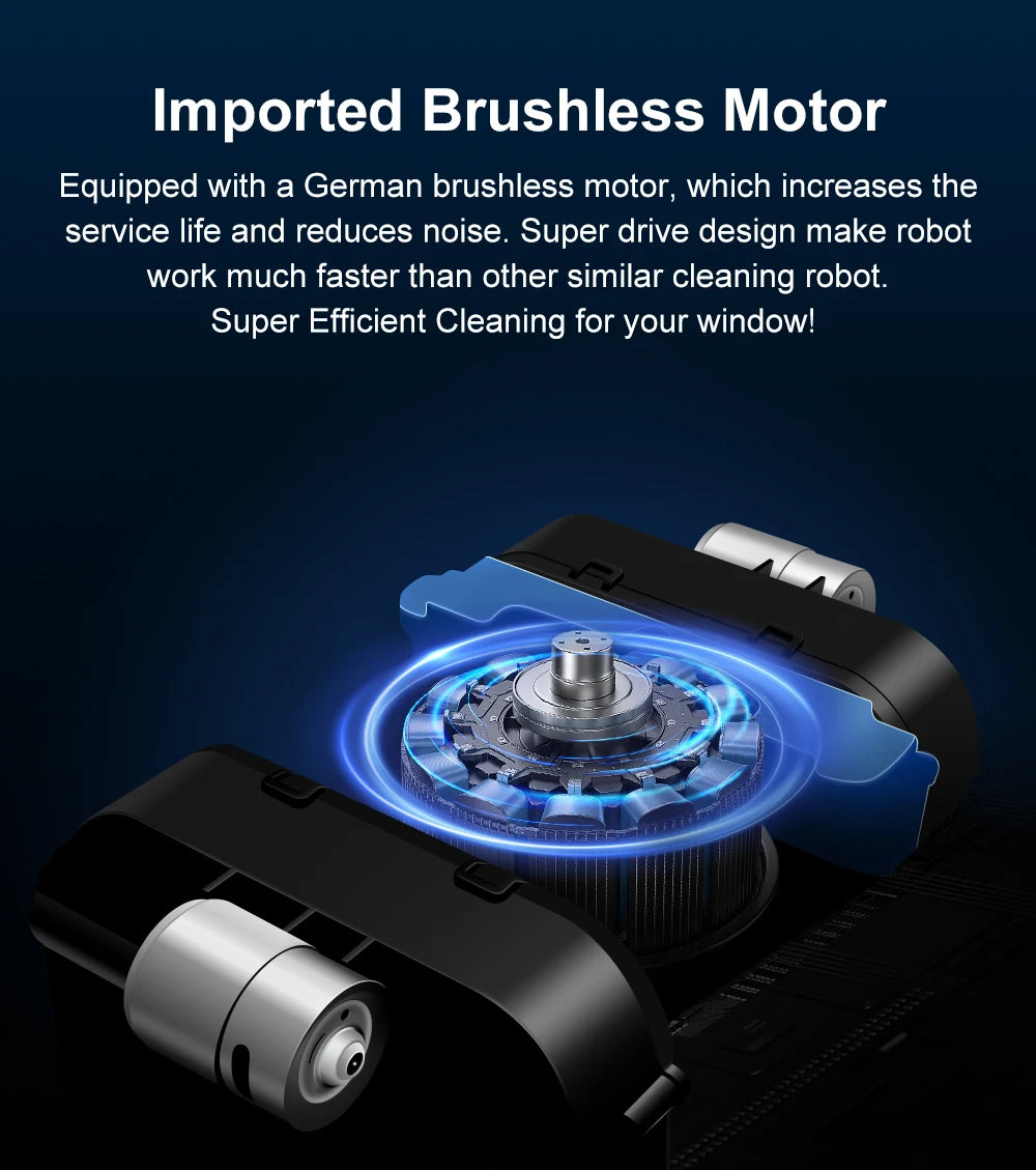 (Codice promozionale: HOT888)Robot Lavavetri ABIR WD8, Doppia Spruzzatura d'Acqua, Memoria Intelligente, Potente Aspirazione a Vuoto, Sensore Laser, Robot per la Pulizia delle Vetrate Domestiche, Controllo tramite APP.