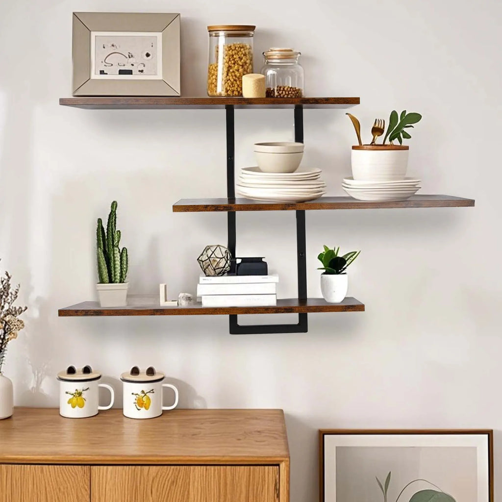 3-stöckige Wandregale mit Formverstellung, robust und langlebig, flexible und vielseitige Installation für alle Szenarien