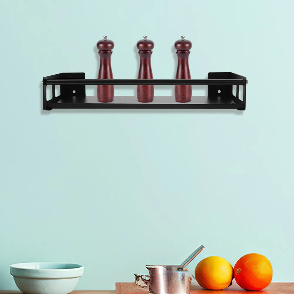 Portaspezie da Parete in Acciaio Inox per Cucina e Bagno, Organizzatore Compatto Salvaspazio per Condimenti