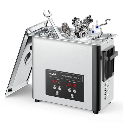SucceBuy Pulitore a Ultrasuoni 6L 10L 15L 30L in Acciaio Inossidabile, Macchina per la Pulizia a Ultrasuoni per Orologi, Rasoi, Gioielli, Monete