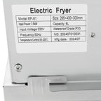 Friggitrice Elettrica Commerciale 6L 2500W 220V Euro Plug
