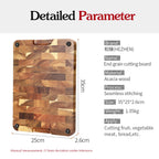 HEZHEN Premium Akazienholz-Schneidebrett, Spleißen, Küchenzubehör, Schneidebrett, Wasserablauf und feuchtigkeitsbeständige Küchenutensilien