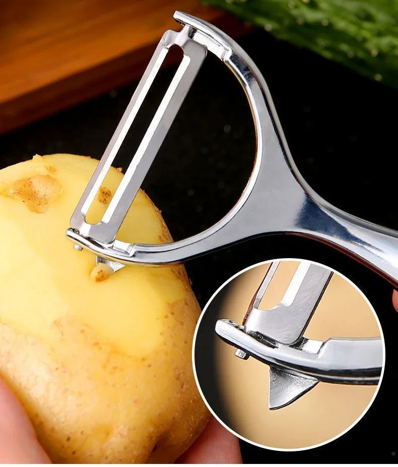 Pelapatate in acciaio inossidabile, pelapatate multifunzione, grattugia per carote, utensili da frutta, accessori da cucina, pelapatate gastronomico
