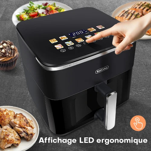Friggitrice ad aria Koticidsin 11L 2000W Touch Screen con finestra visibile