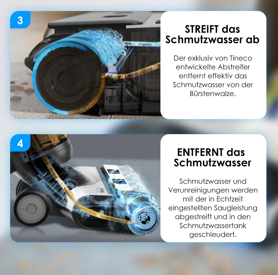 Tineco Floor One S5 Combo Smarter Nass-/Trockensauger mit iLoop-Technologie, 5-in-1 Nasssauger für Tierhaare, Hartböden, LED-Display, Wi-Fi