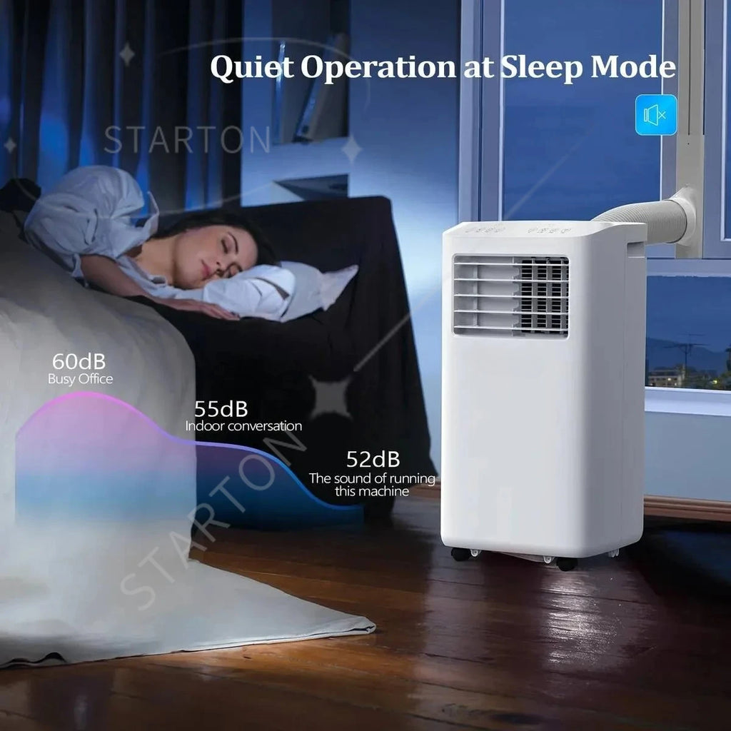 Unità AC con Ventilatore e Deumidificatore per 350 mq Condizionatore d'aria portatile Wi-Fi da 10000 BTU