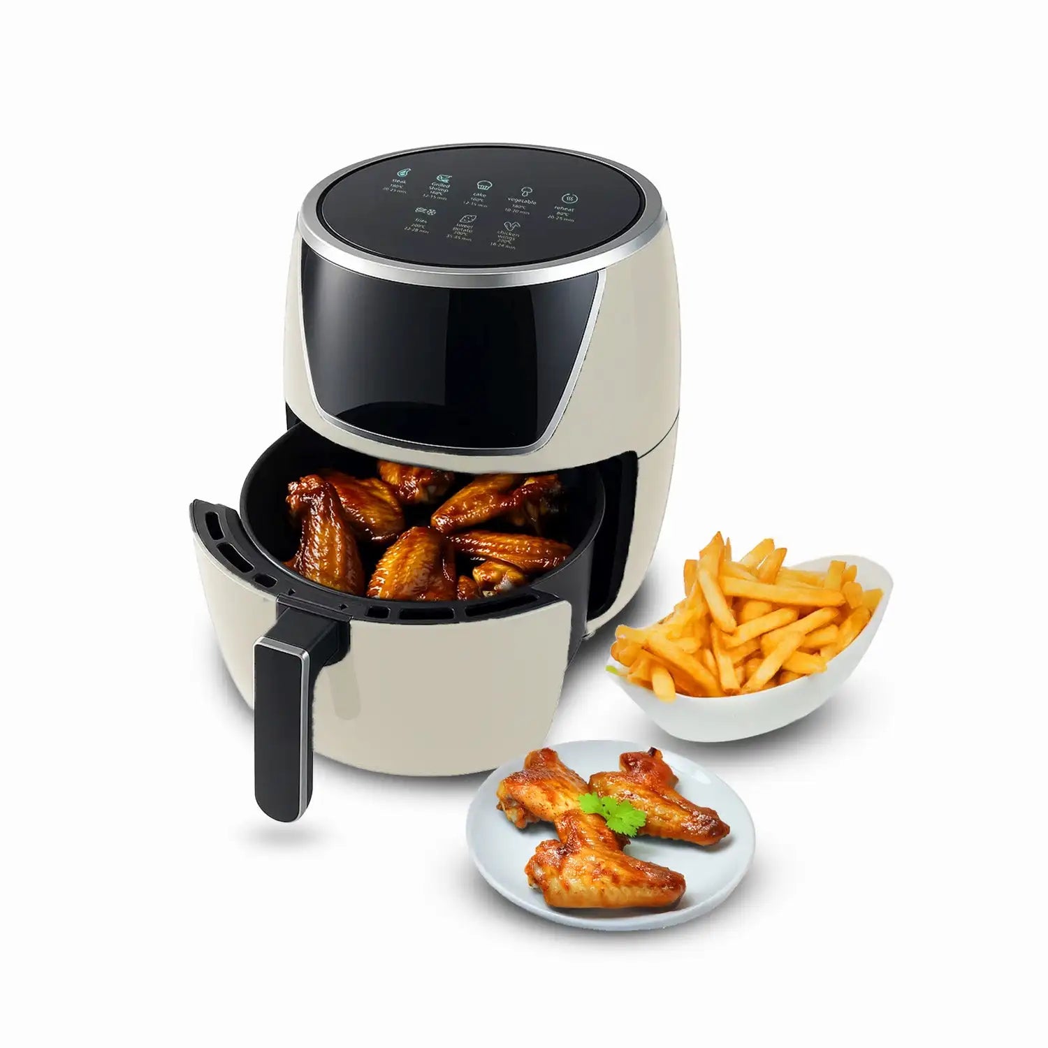 Friggitrice ad Aria 5L 1400W con Timer 60 Minuti e Display LED Touch