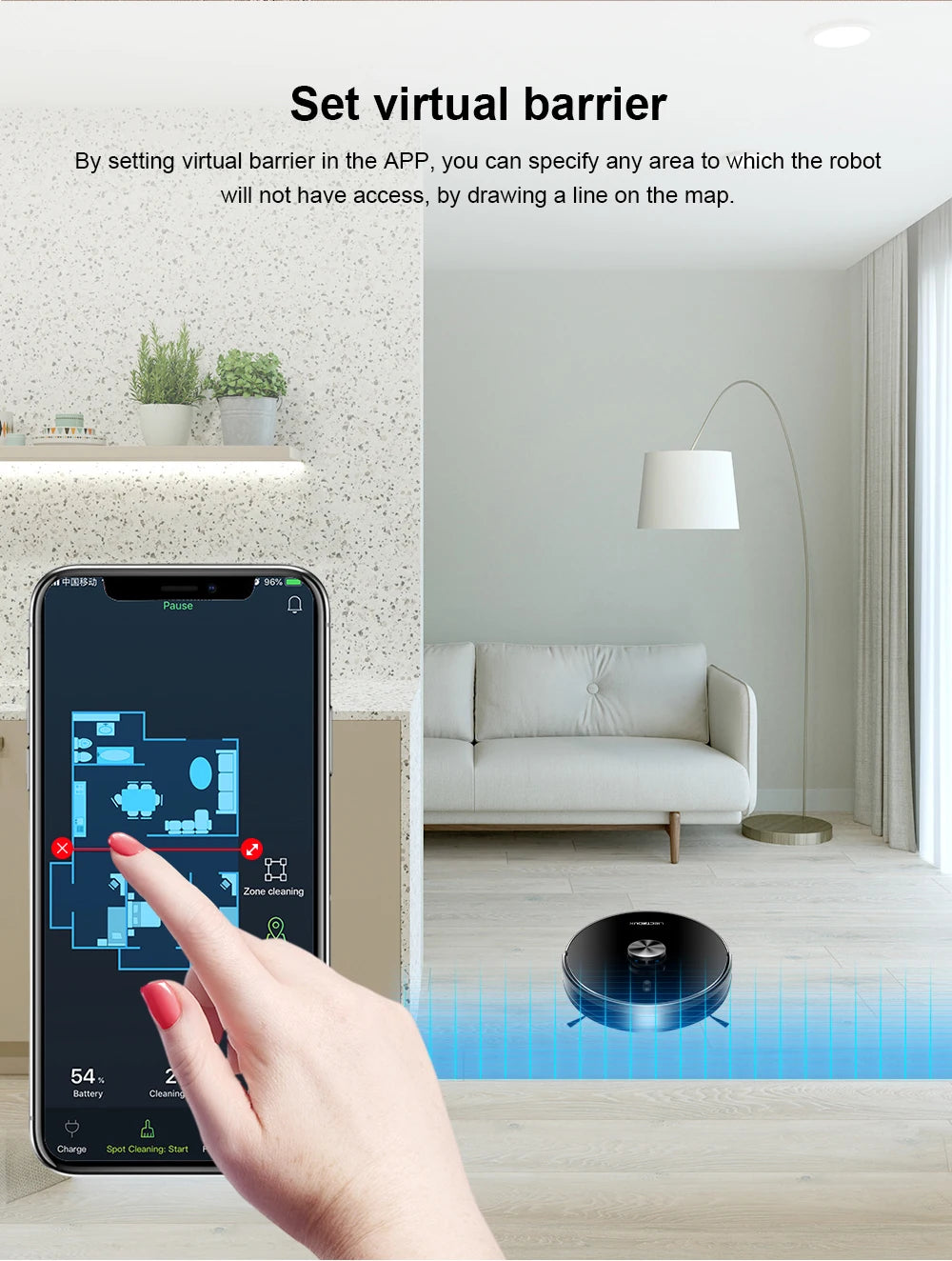 (codice promozionale: AEGG66)  Aspirapolvere robot ibrido Liectroux X6,navigazione laser Lidar,6500 pa,mappa multi-piano,pulizia a umido a forma di Y,zona vietata APP,area selettiva,riprendi punto di interruzione