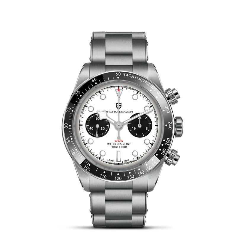 Orologio da polso PAGANI DESIGN PD1718 al quarzo cronografo vetro zaffiro acciaio inossidabile impermeabile 10 bar