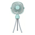 Ventilatore ricaricabile USB con treppiede flessibile, silenzioso e ad alta potenza, portatile per scrivania, passeggini e campeggio