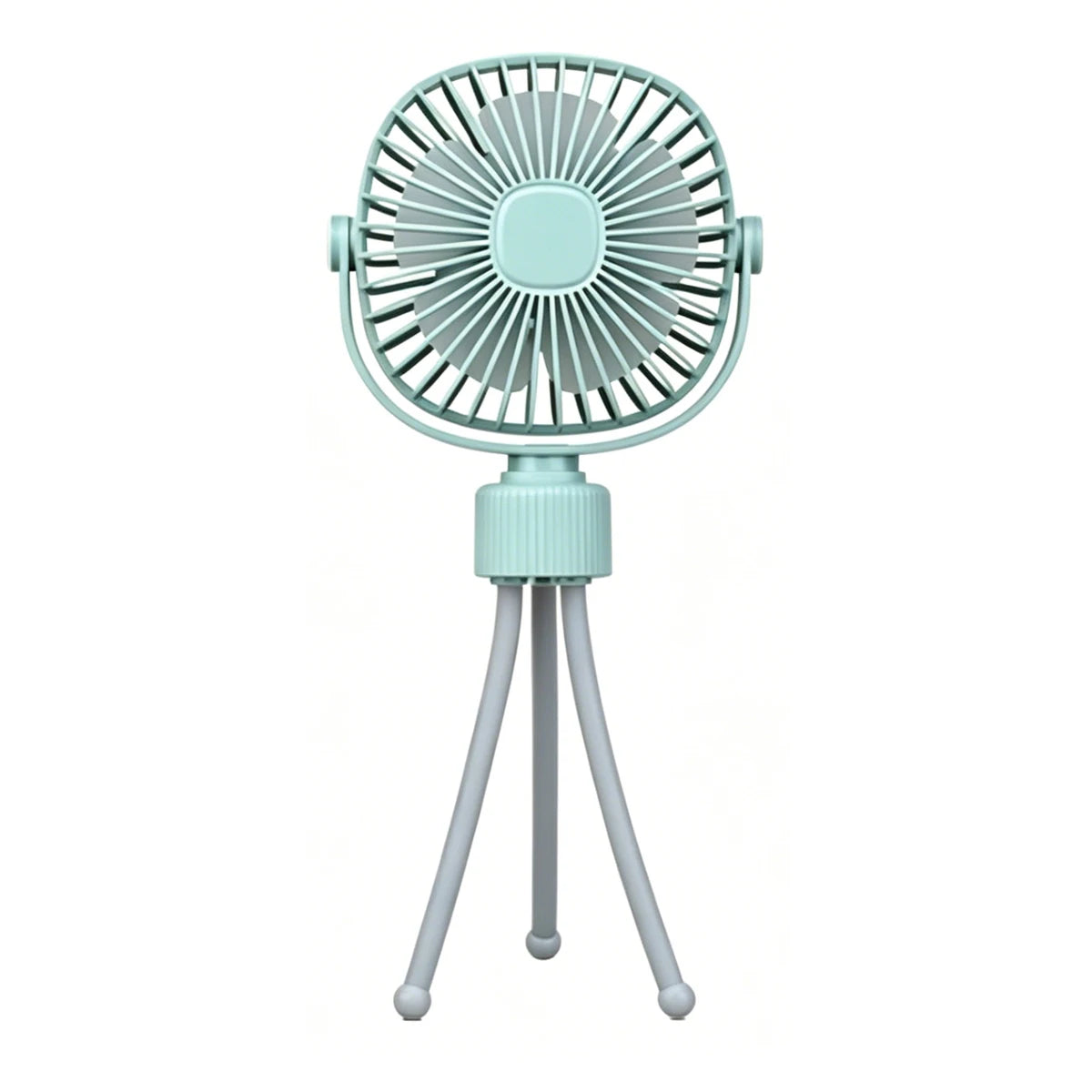 Ventilatore ricaricabile USB con treppiede flessibile, silenzioso e ad alta potenza, portatile per scrivania, passeggini e campeggio