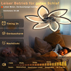 Ventilatore da soffitto a LED con luce, plafoniera con ventilatore, ventilatore da soffitto silenzioso e reversibile