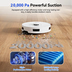 Redkey R11 Saug- und Wischroboter mit LDS Lidar Navigation, 20000Pa, intelligenter Kartierung, zur Reinigung von Böden, Teppichen und Tierhaaren