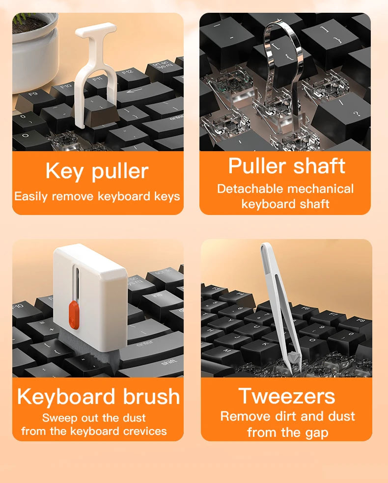20/32 in 1 Multifunktionales Tiefenreinigungsset für iPhone-Anschlüsse, AirPods, Tastatur und Key-Cap-Entferner – Präzisionswerkzeuge