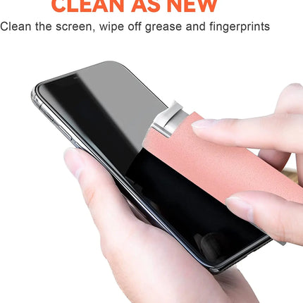 2 in 1 Screen Cleaner Spray with Microfiber Cloth for Cell Phones, Tablets, Computers, Mobile Device Dust Removal Tool.