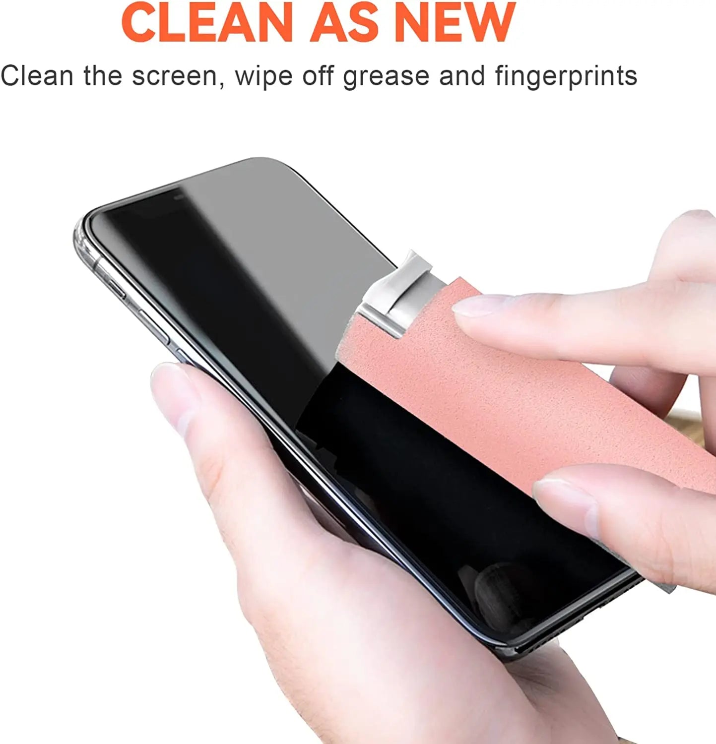 2-in-1 Bildschirmreinigungsspray mit Mikrofasertuch für Handys, Tablets, Computer, Staubentfernungs-Tool für mobile Geräte.