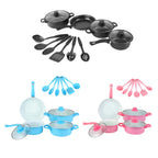 Set di pentole antiaderenti da 12 pezzi Pentola da cucina con coperchio Pentola per il latte Set di pentole impilabili in pietra Maifan per tutti i tipi di fornelli