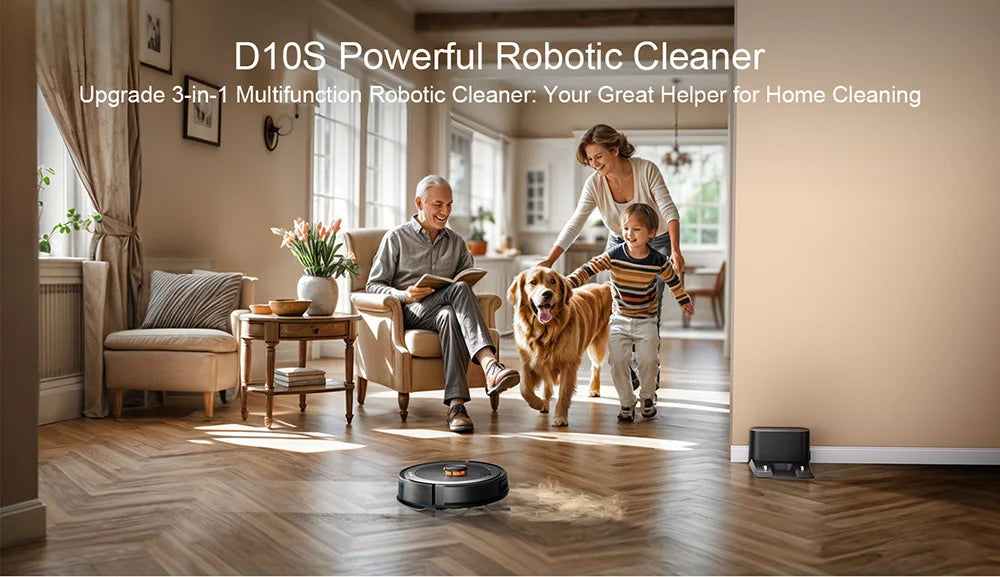 Teendow D10S Max 2600mAh Saug- und Wischroboter mit Selbstentleerungsstation 4500Pa Starke Saugkraft 3L Staubbeutel Intelligente Kartierung