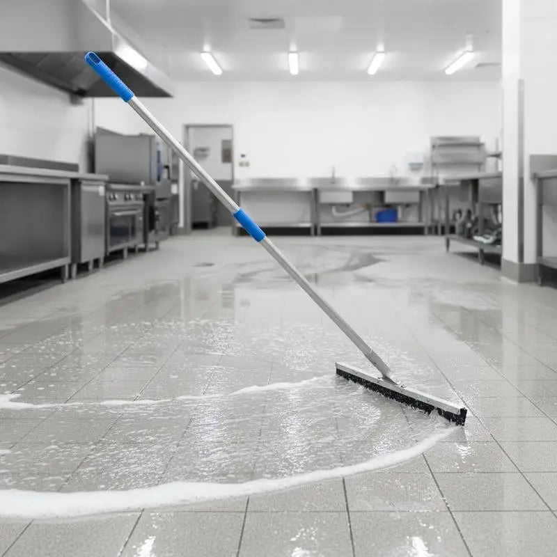 Wasserschieber mit ergonomischem Griff zur Bodenreinigung – Rahmen aus hochwertigem Stahl und Gummi – robuste Konstruktion mit Aufhängeöse und rutschfestem Griff