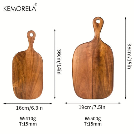 Tagliere in legno con manico, sicuro per alimenti per carne, pesce, formaggio, frutta, pizza, per uso domestico nel ristorante, utensili da cucina eleganti