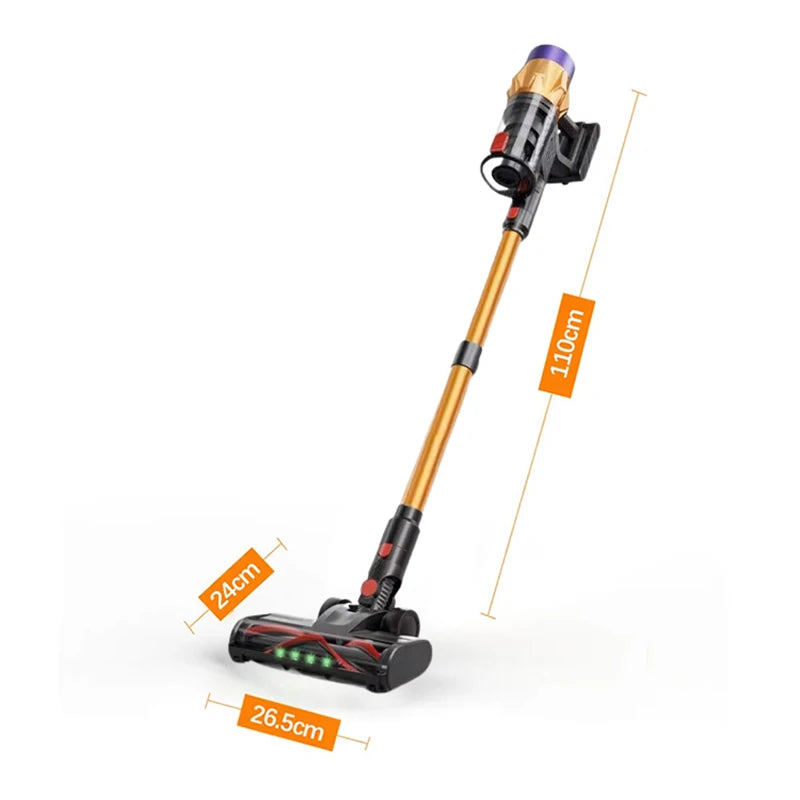 MPQU 550W Akku-Stielstaubsauger Handstaubsauger 50kPa Starke Saugkraft Abnehmbarer Akku Touchscreen HEPA-Filter Elektrischer Besen Schneller Versand aus Polen