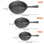 Padella da 3 pezzi in ghisa nera non rivestita per friggere alimenti, cucinare e friggere padelle antiaderenti padella per frittata