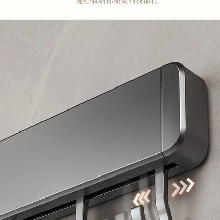 Scaffale da cucina senza foratura Mensole a parete Accessori da cucina con organizer porta cucchiaio e gancio mobile